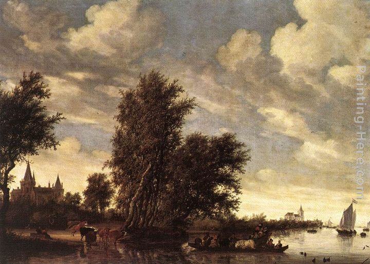Salomon van Ruysdael The Ferry Boat
